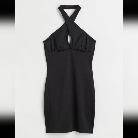 Halterneck Jersey Dress - Picture 1 of 3